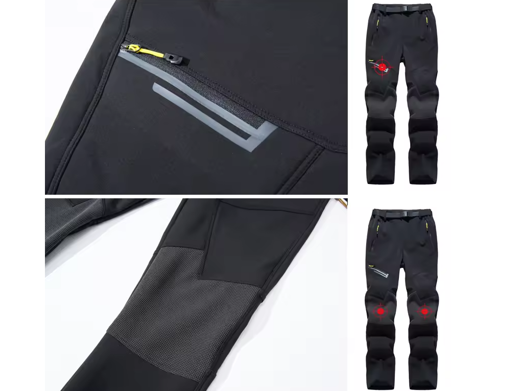 Hikr waterdichte heren fleecebroek - Black