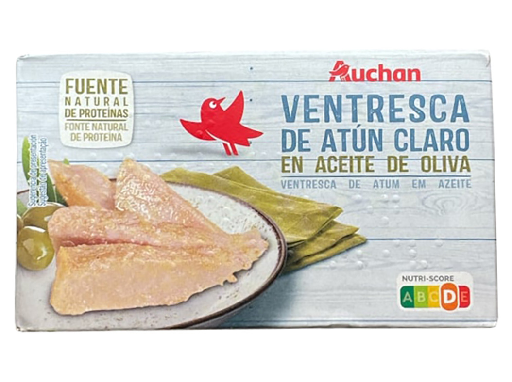 VENTRESCA DE ATUM AUCHAN CLARO EM AZEITE 111(72)G