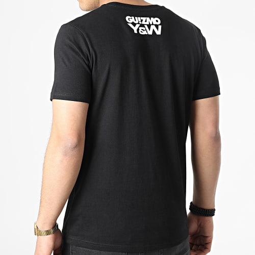 Tee Shirt Gentil Méchant Noir Orange