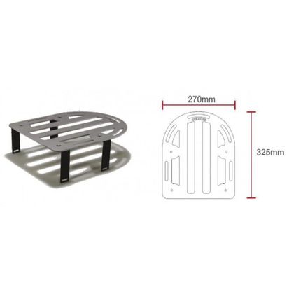 Porte Bagage Brazoline ALU RACK Universel - Gris