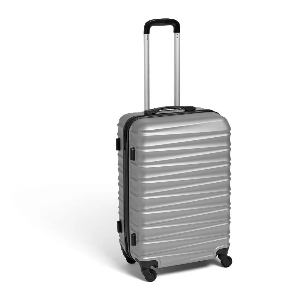 Valise cabine 62L plastique ABS noire 45x25xH66cm