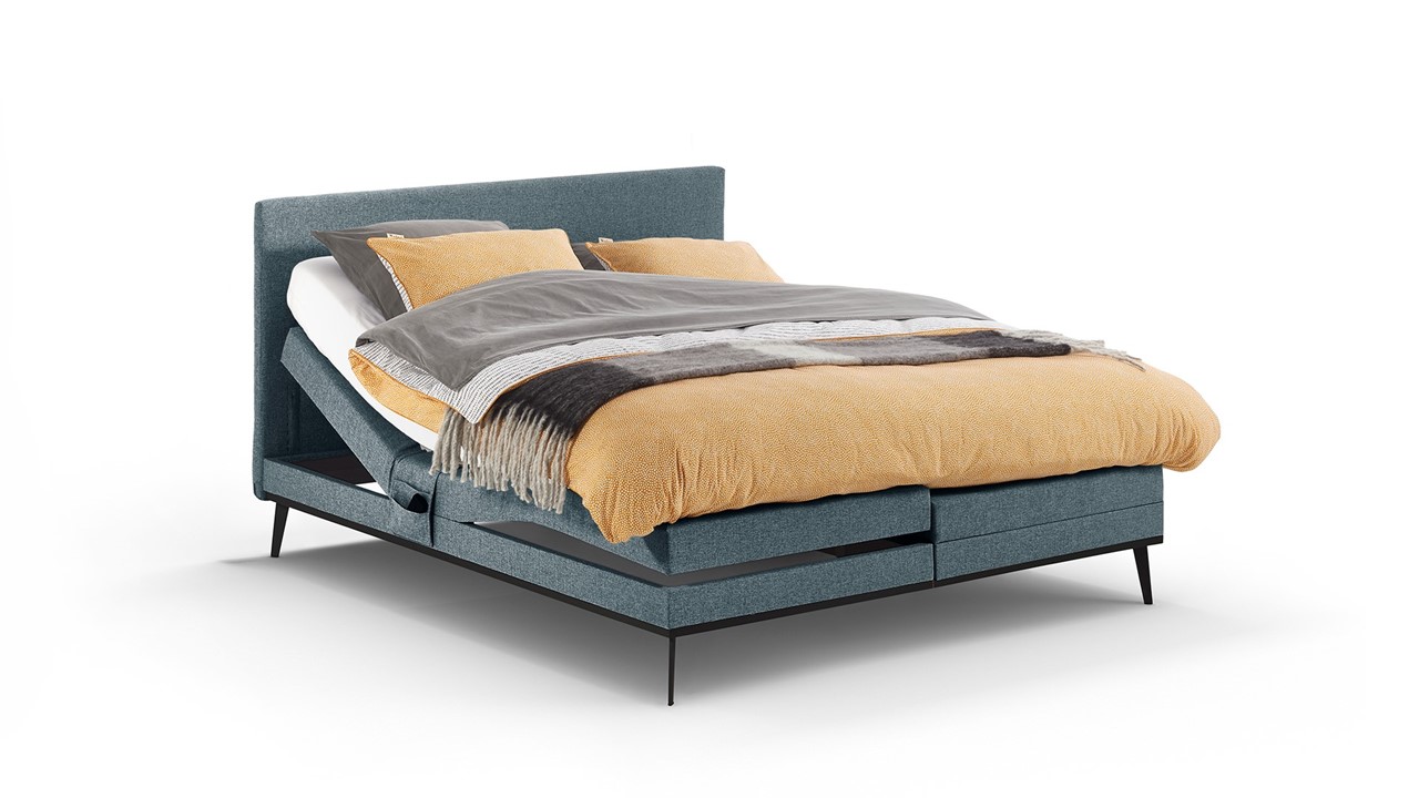 Elektrische boxspring Viggo met Silver Pocket Deluxe Foam matras oakland antraciet