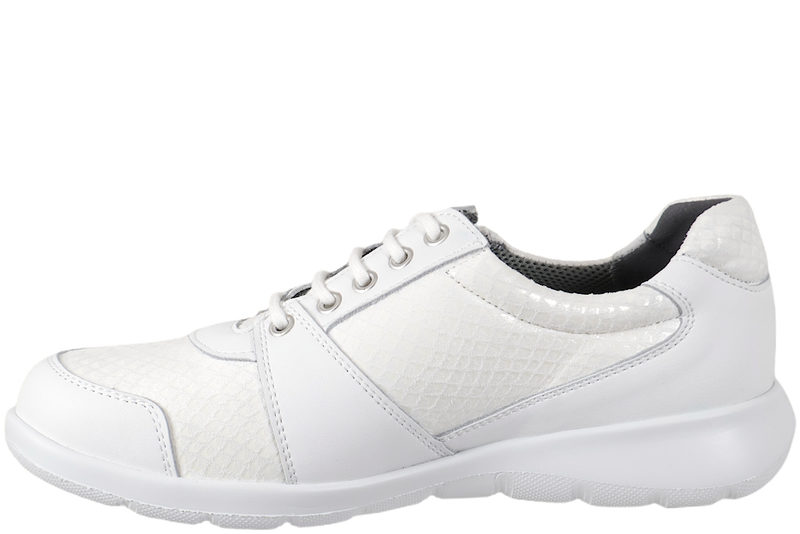 NEW FEET SKO I HVIDT SKIND OG TEKSITL