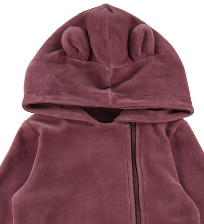 Smallstuff Strampler - Velours - Dark Rose