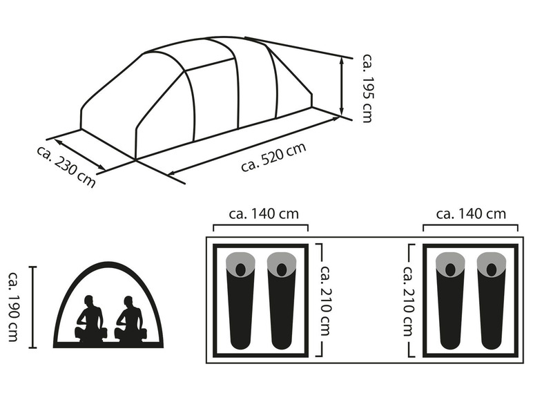 4-persoons tent