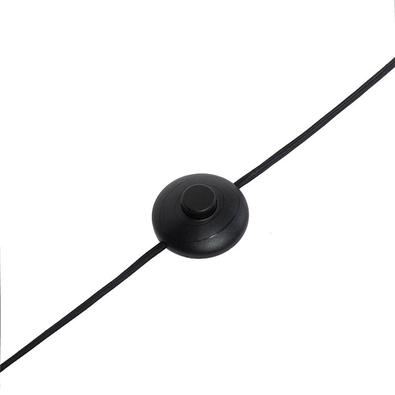 Moderne vloerlamp goud 5-lichts met smoke glas - Athens