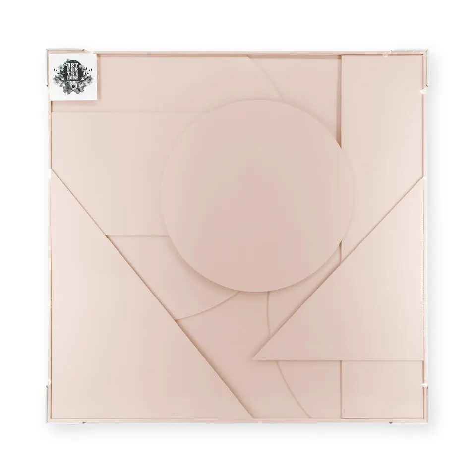 Art for the Home Abstract 3D ornament 80x80cm roze