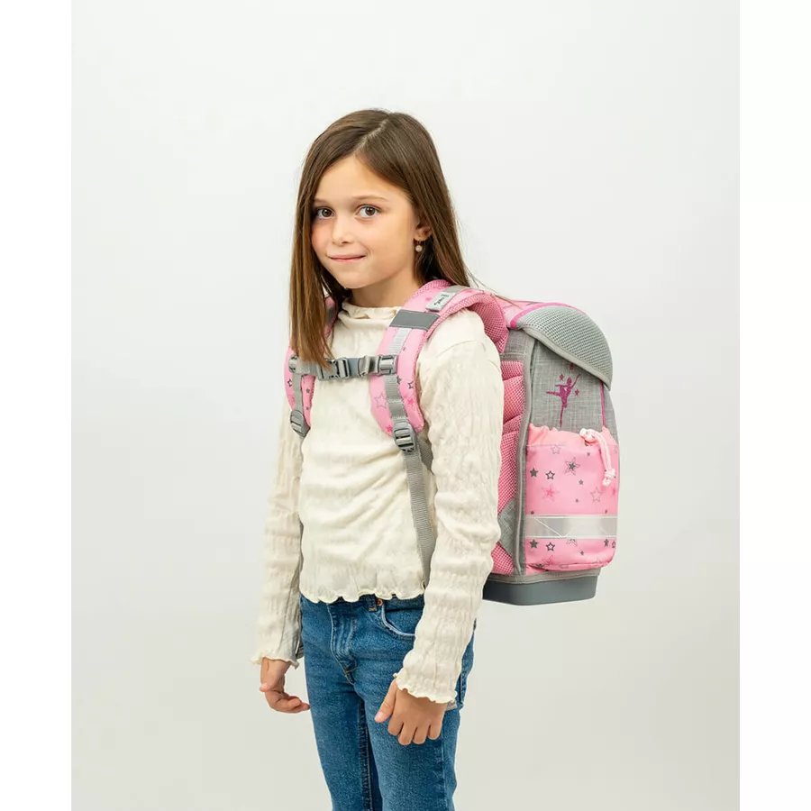 Belmil Schulranzen Classy Schulranzen Set 5-teilig mit Brustgurt Ballerina