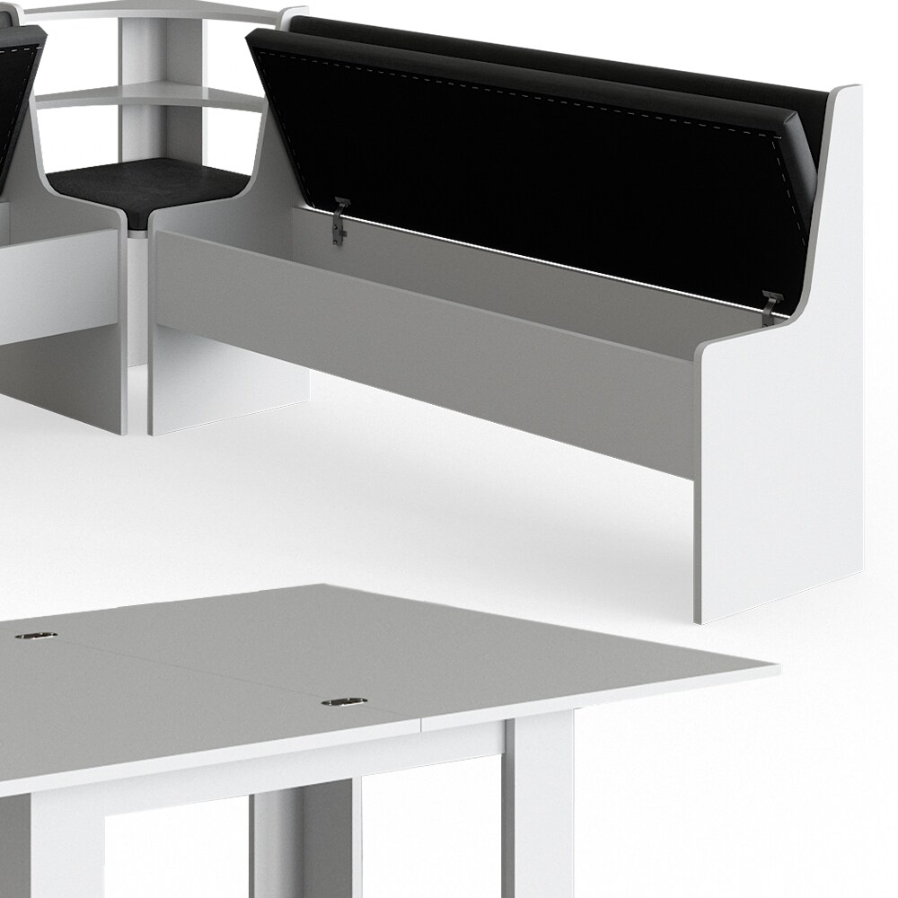 Vicco Eckbankgruppe Roman Weiß 180x180cm Esszimmergruppe Eckbank Sitzgruppe