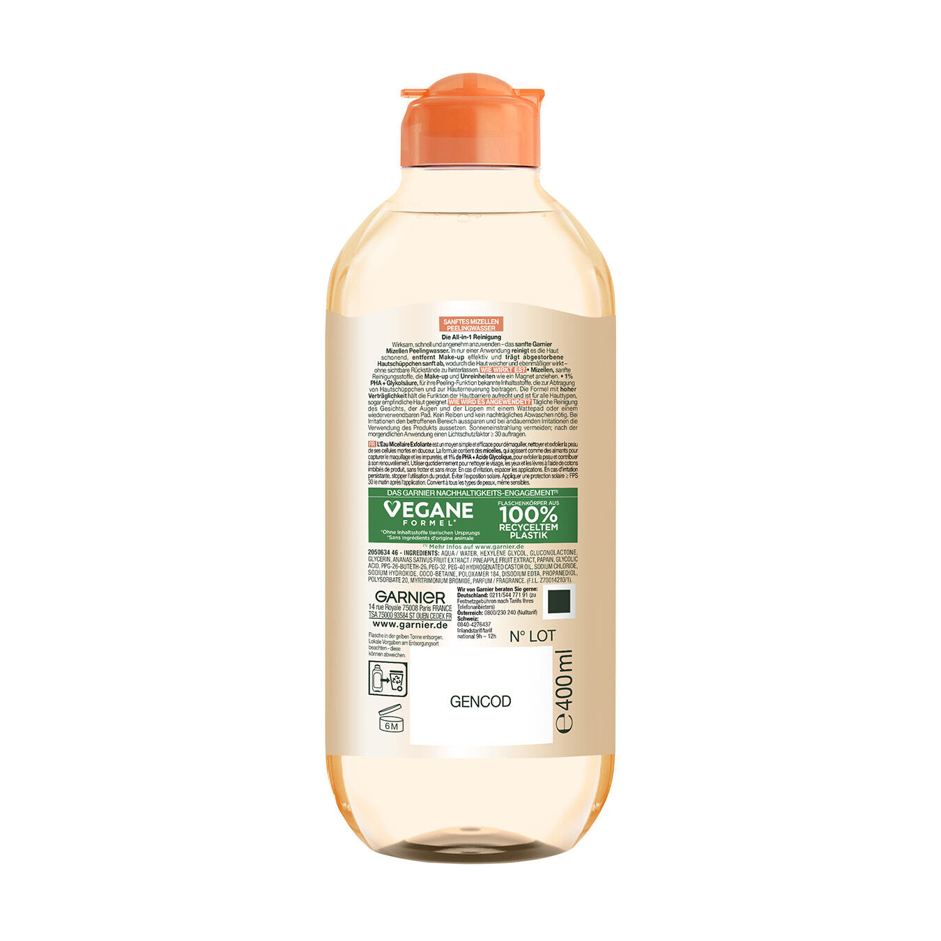 GARNIER SkinActive Micellar Water Peeling Fl 400 ml