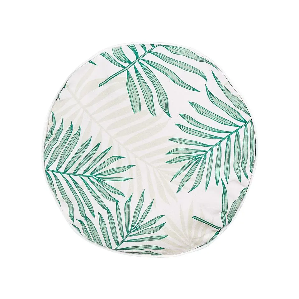 POGGIO - Tuinkussen set van 2 - Beige/ Groen - ⌀ 40 cm - Polyester