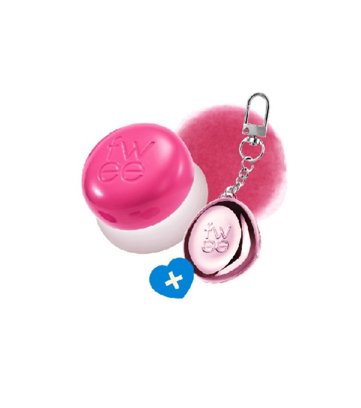 Fwee - *Keyring* - Lip & Cheek Tint Balm com Chaveiro Pudding Pot - PK04: Crush