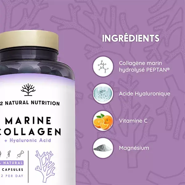 N2 Natural Nutrition Colágeno Marinho com Ácido Hialurônico 150 cápsulas