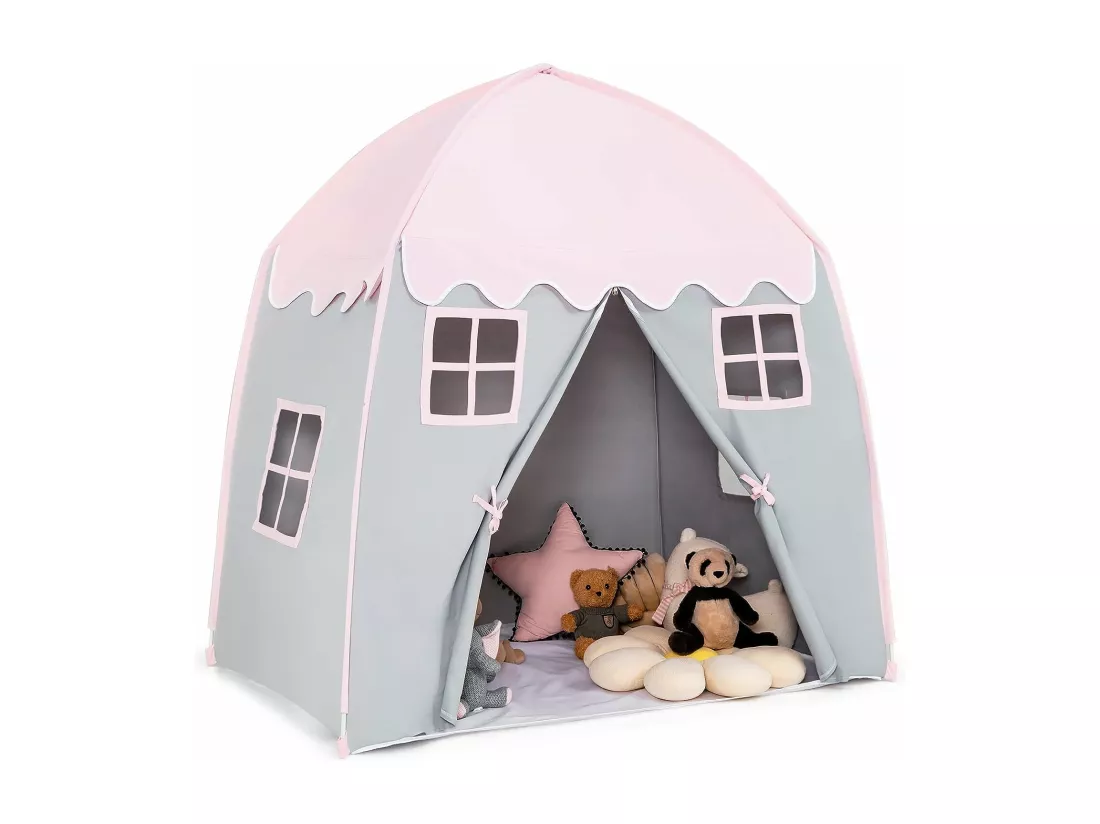 Tente de jeu pour enfants avec tapis antidérapant et sac de transport grande maisonr enfants 3 ans +