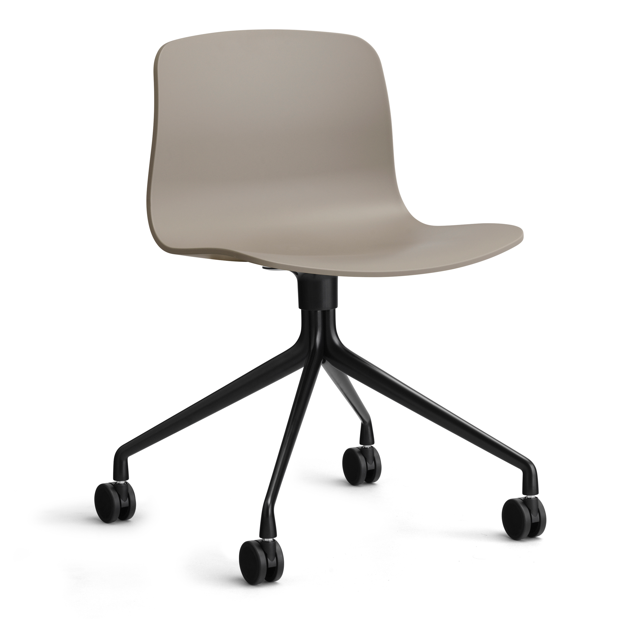 Bureastoel AAC14 zwart onderstel khaki