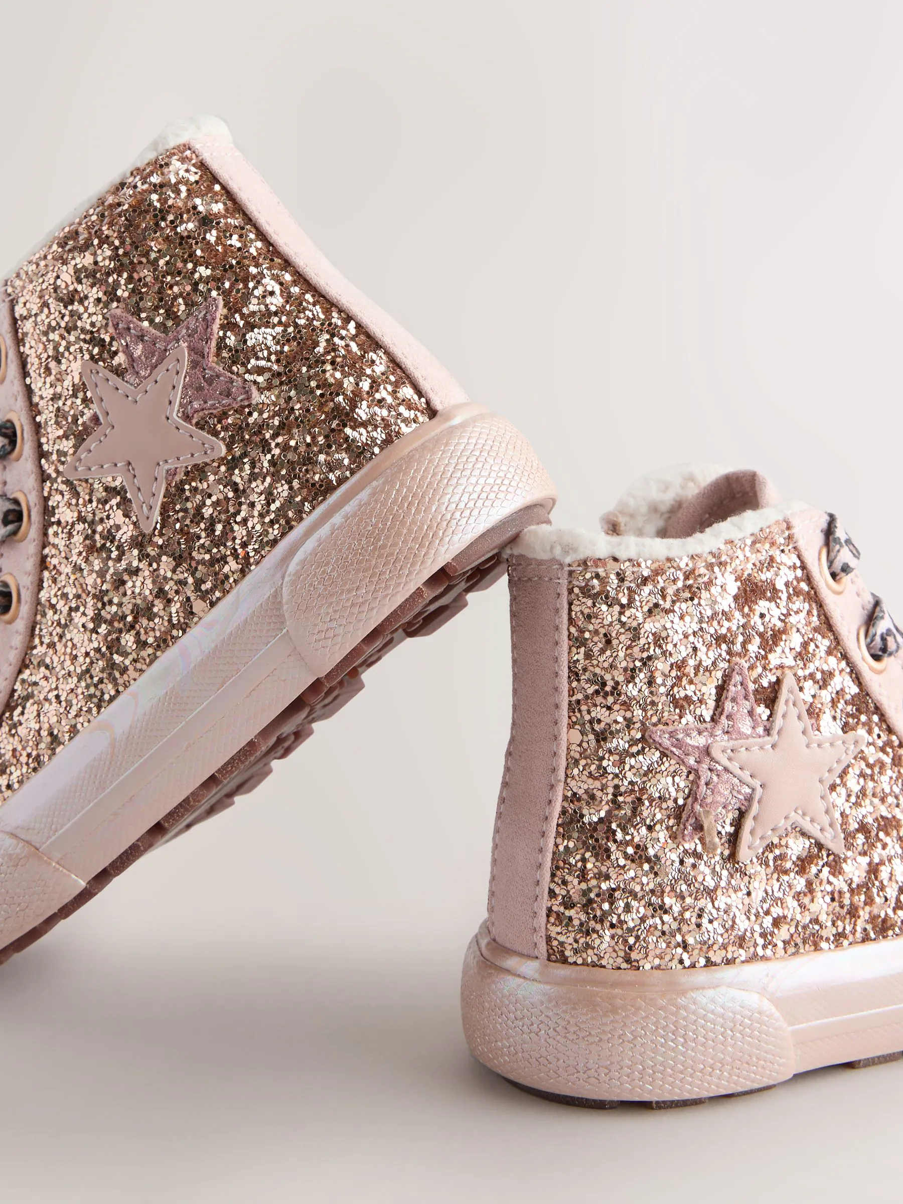 Goud - Hoge sneakers met ster