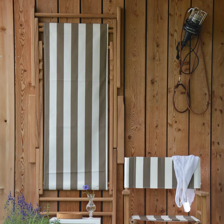 Jan Kurtz - Maxx Deckchair Teakholz, Bezug Designers Guild Amlapura Moos