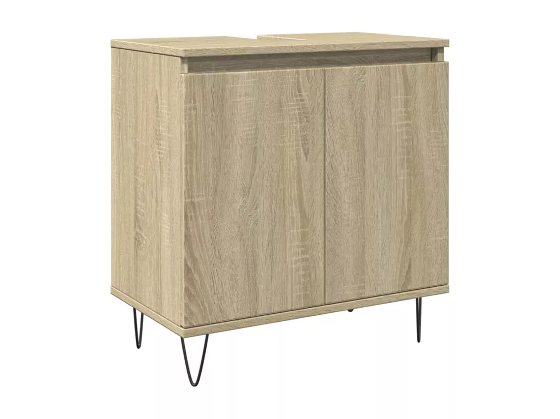 Armoire de bain chêne sonoma 58x33x60 cm bois d'ingénierie