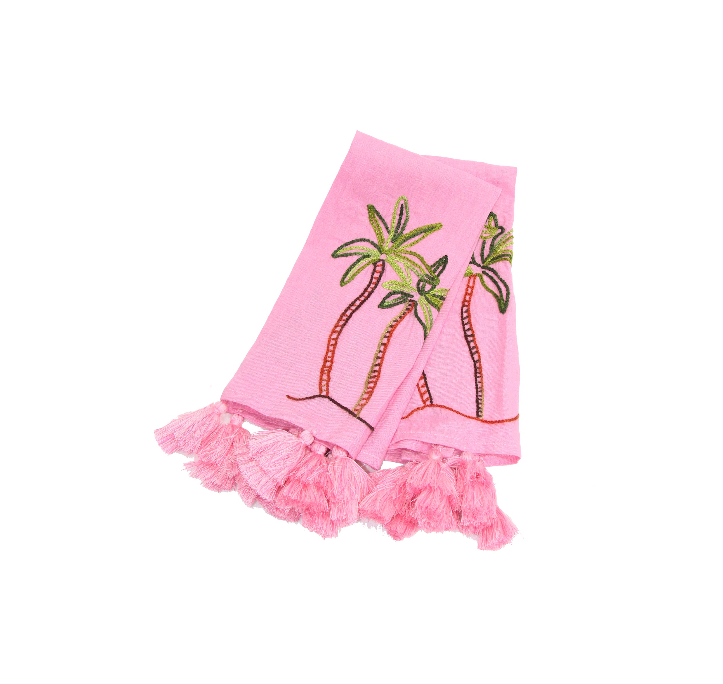 Serviette brodée à la main