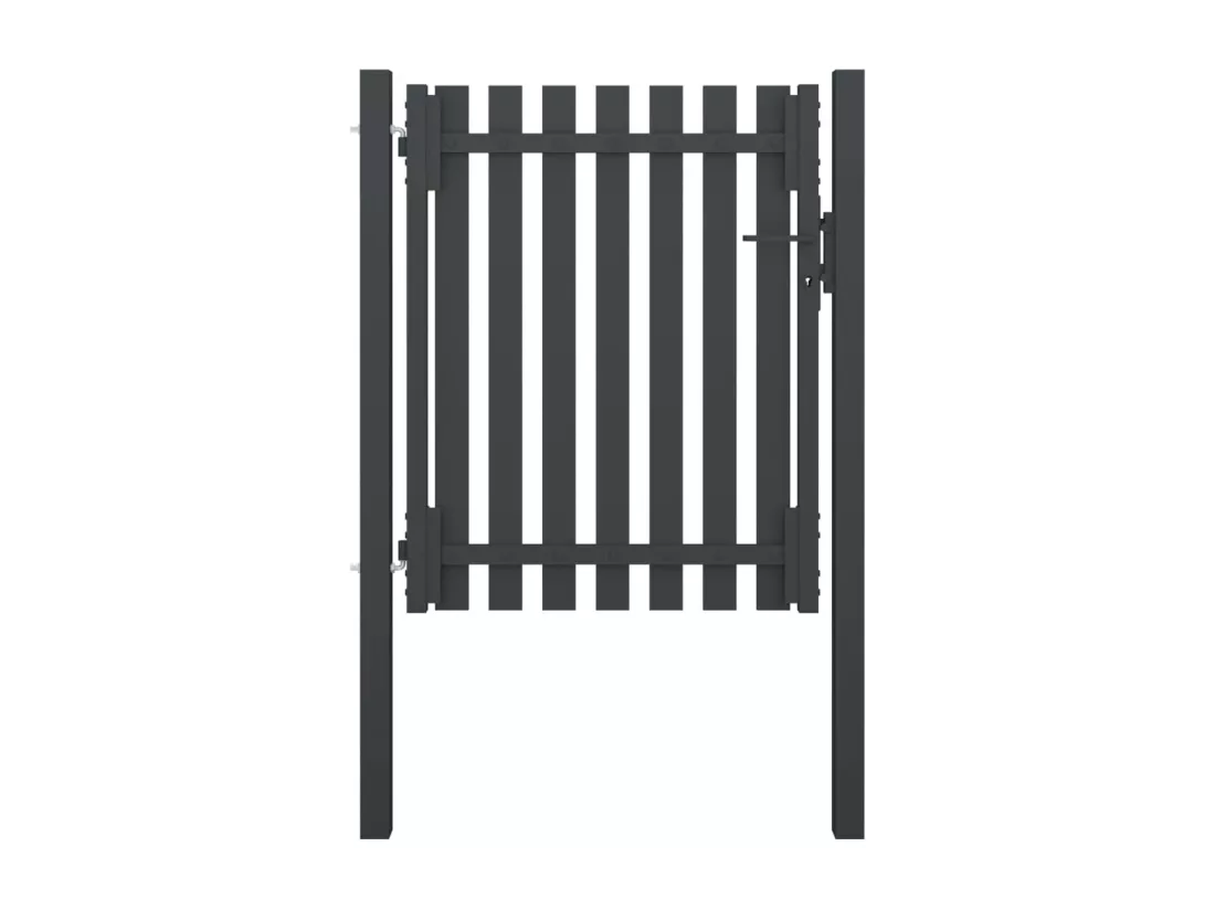 Portail de cl?ture de jardin Acier 1x1,5 m Anthracite