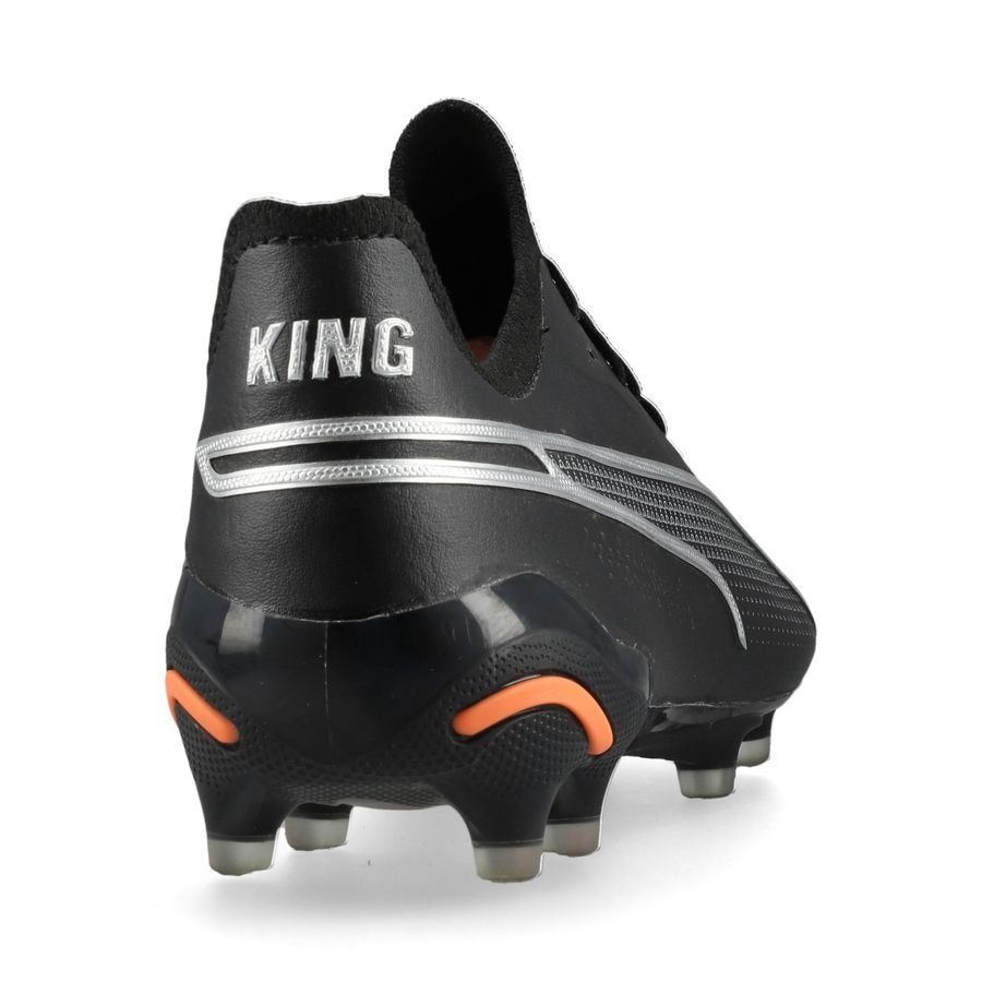 PUMA King Ultimate FG/AG Eclipse - Noir/Argenté/Orange