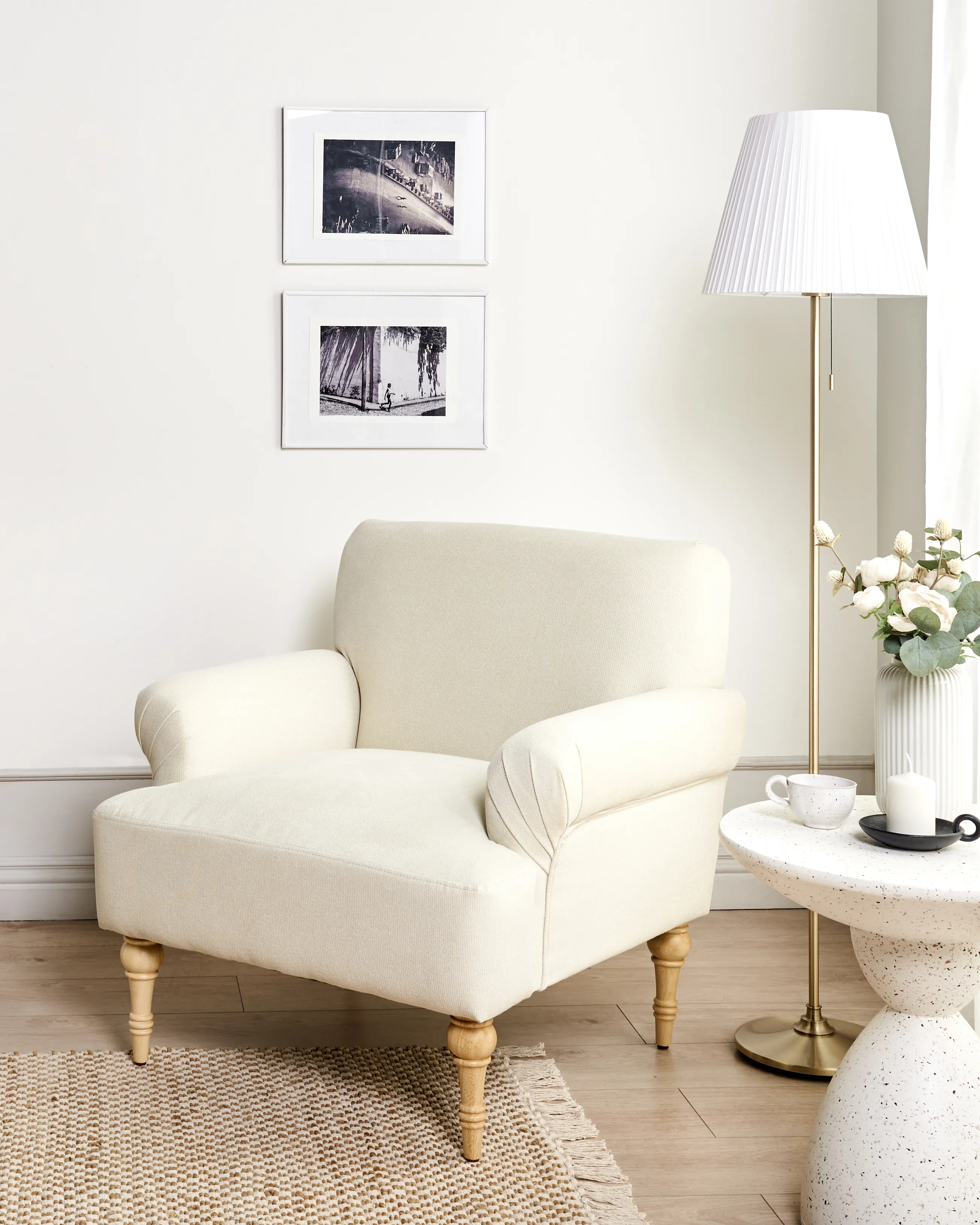Fauteuil FREDROS Stof Lichtbeige