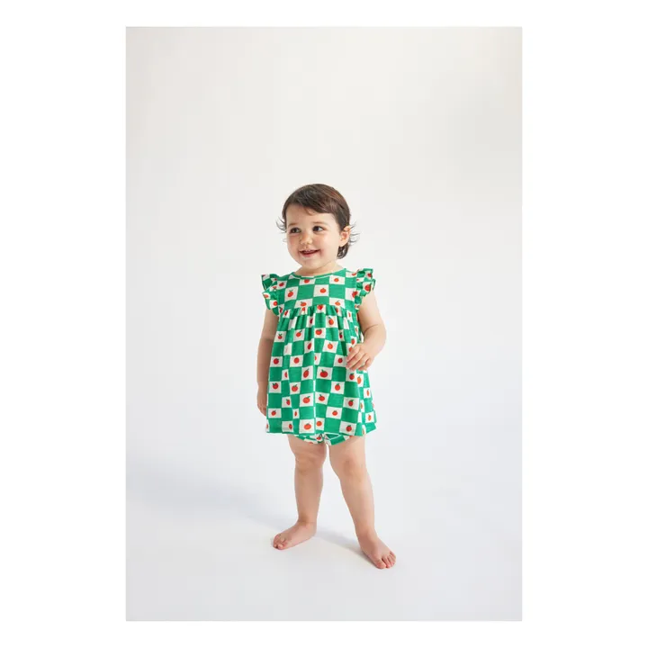 Bobo Choses Robe Volants Coton Bio Tomates | Vert