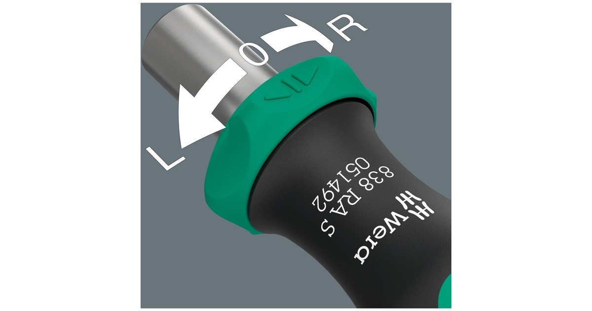 WeraKraftform Kompakt 838 RA S Imperial Set 1 bitset  (Zwart/groen, 14‑delig)