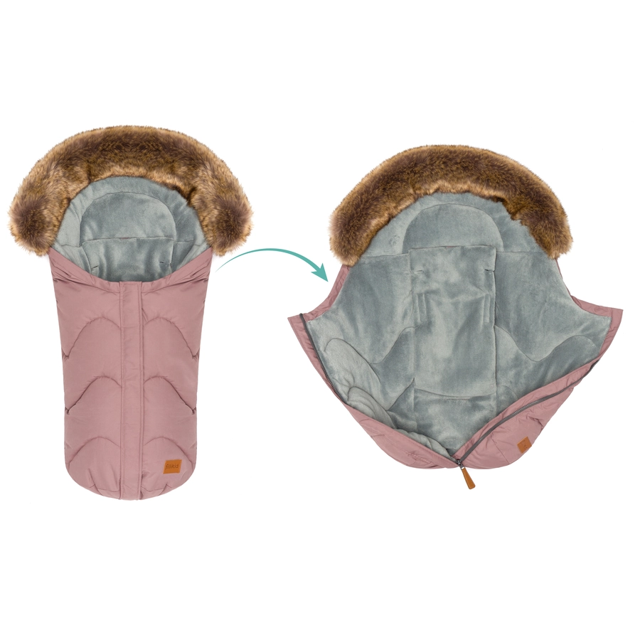 fillikid Winterfußsack Lhotse für Babyschale Altrosa