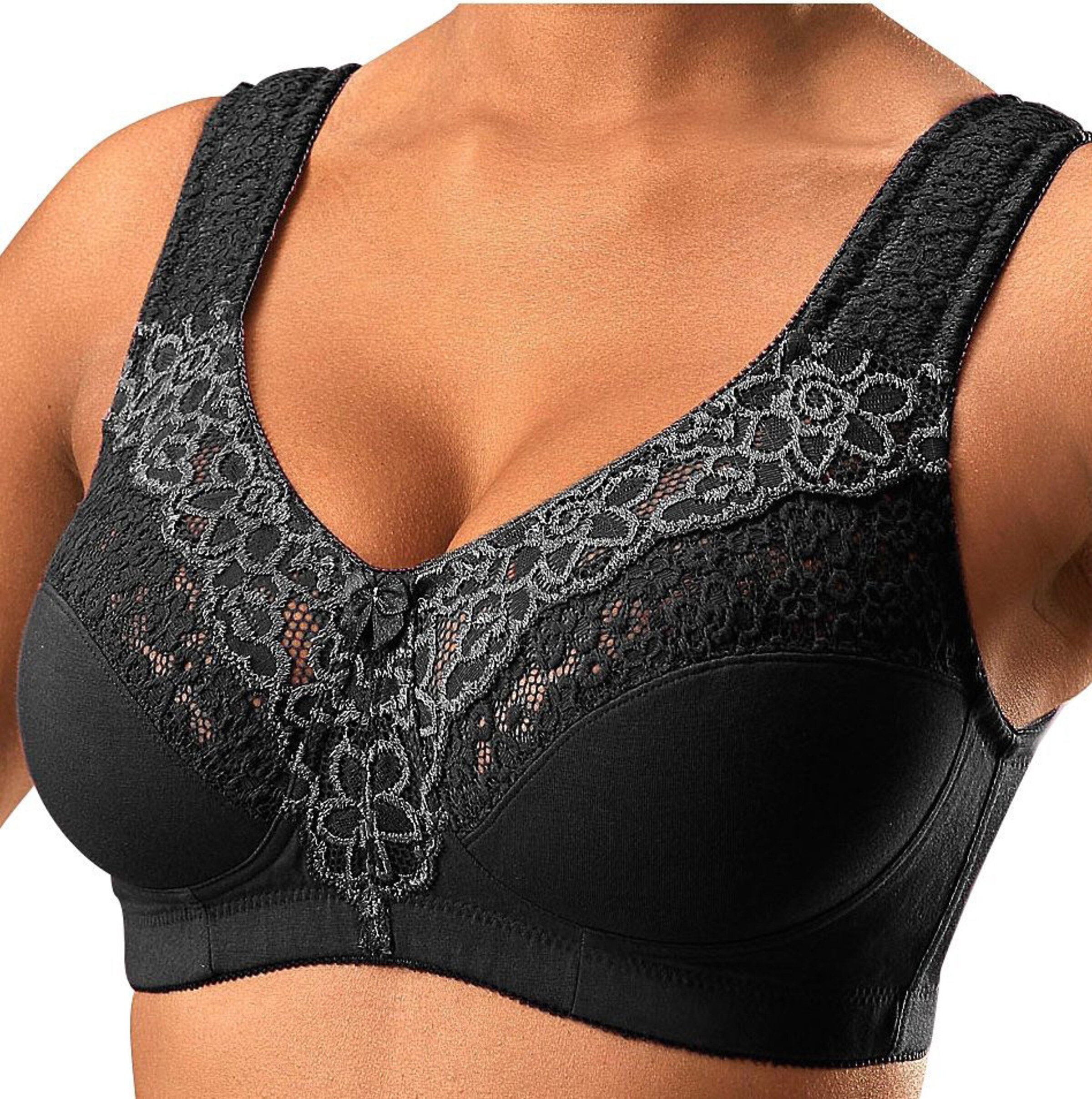 petite fleur Entlastungs-BH in schwarz+weiß