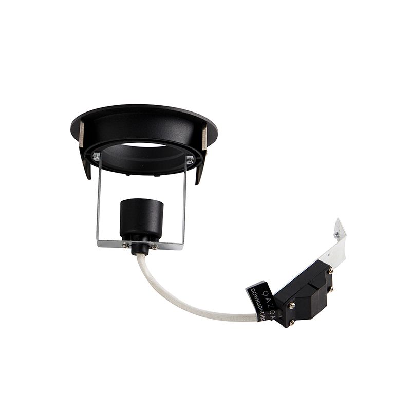 Set van 6 Moderne inbouwspot zwart kantelbaar AR70 - Cisco
