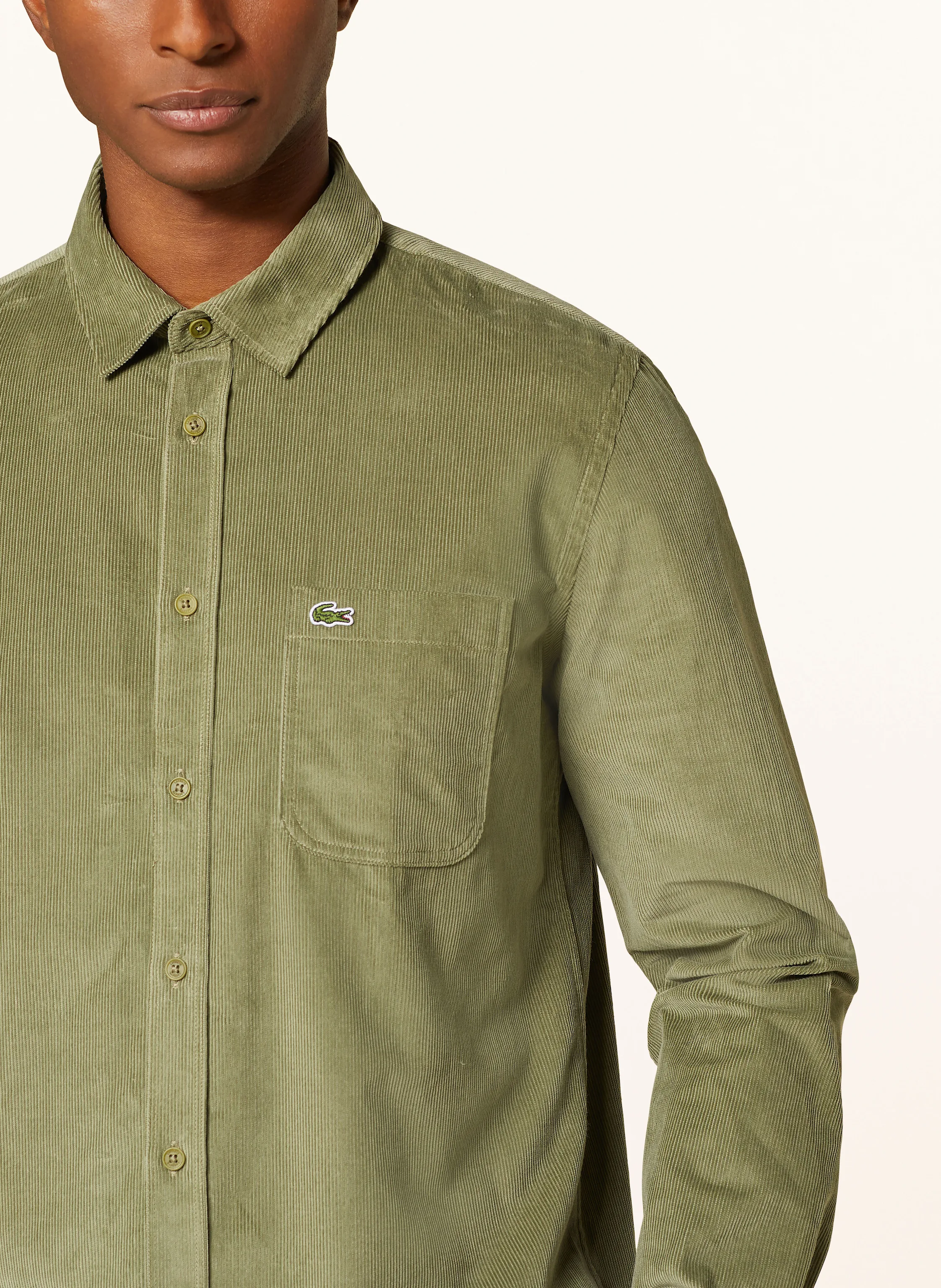 LACOSTE Cordhemd Comfort Fit
