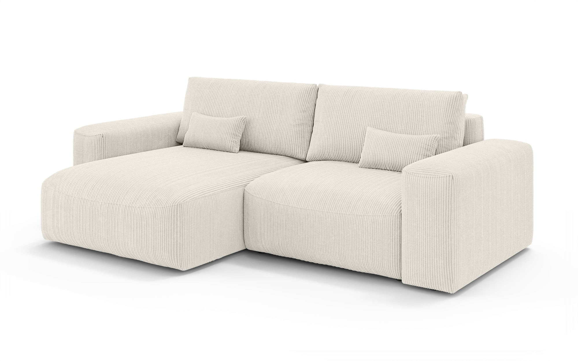 GOODproduct Ecksofa »MATTS Schlafsofa mit Bettkasten, Masse B/T/H: 265/159/89 cm« L-Form mit Recamiere rechts oder links, hoher Sitzkomfort