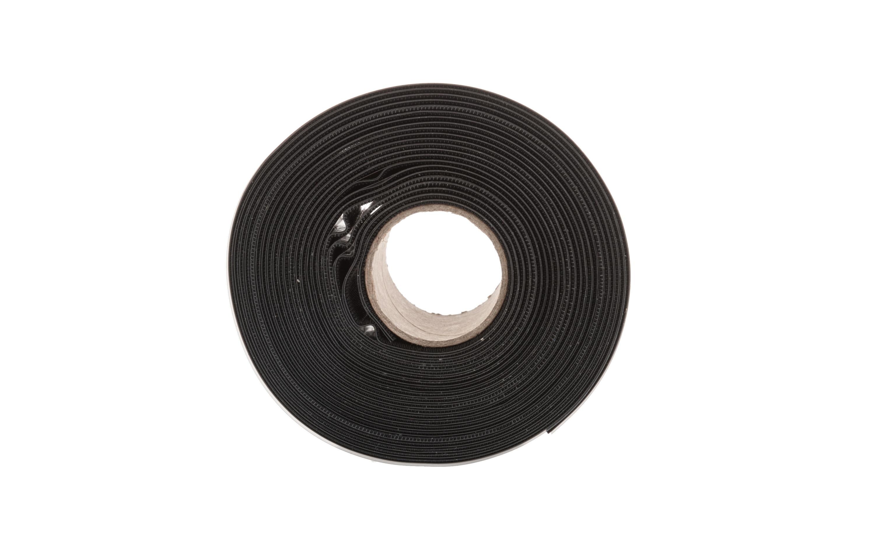 Hakenseite Rolle 50 mm x 5 m selbstklebend, SchwarzKlettverschluss-Hakenband, 5 m x 50 mm