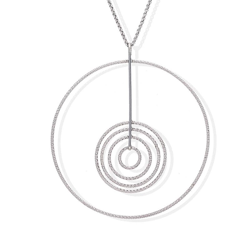 Collier Argent Rhodié Diamanté Martina