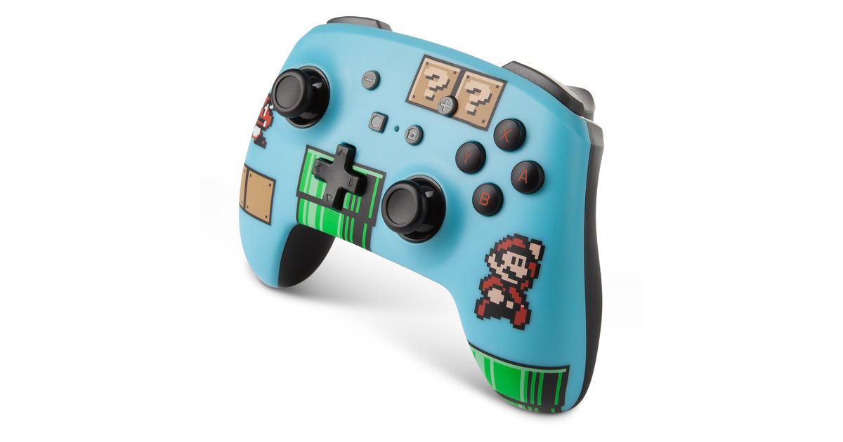 PowerAEnhanced Wireless Controller for Nintendo Switch - SMB3  (Blauw)