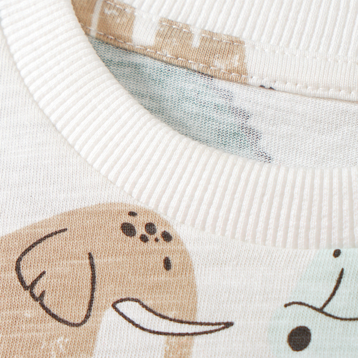 Topomini Baby T-Shirt mit Tier-Motiven weiss / bunt