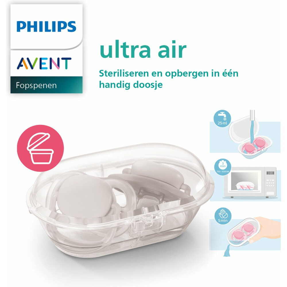 Philips Avent Fopspeen Ultra Air 18+ mnd Walvis2 stuks