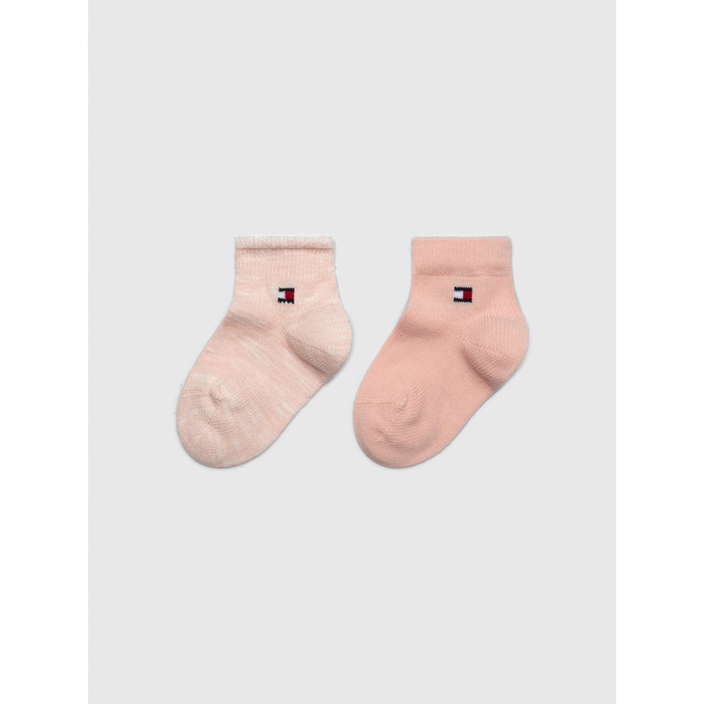 Køb Tommy Hilfiger Soft Pink Baby Strømper 2-pak Runfree | Luksusbaby