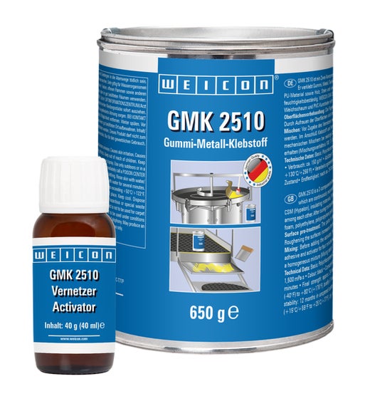 WEICON GMK 2510 Contactlijm | Extra sterke 2-componenten rubber-metaallijm | 0,69 kg | Zwart