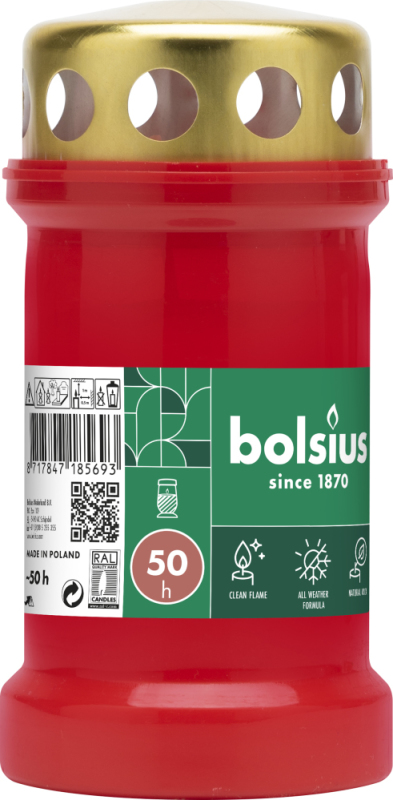 Bolsius Herdenkingslicht Nr 3 Met Deksel Rood 1 Stuk