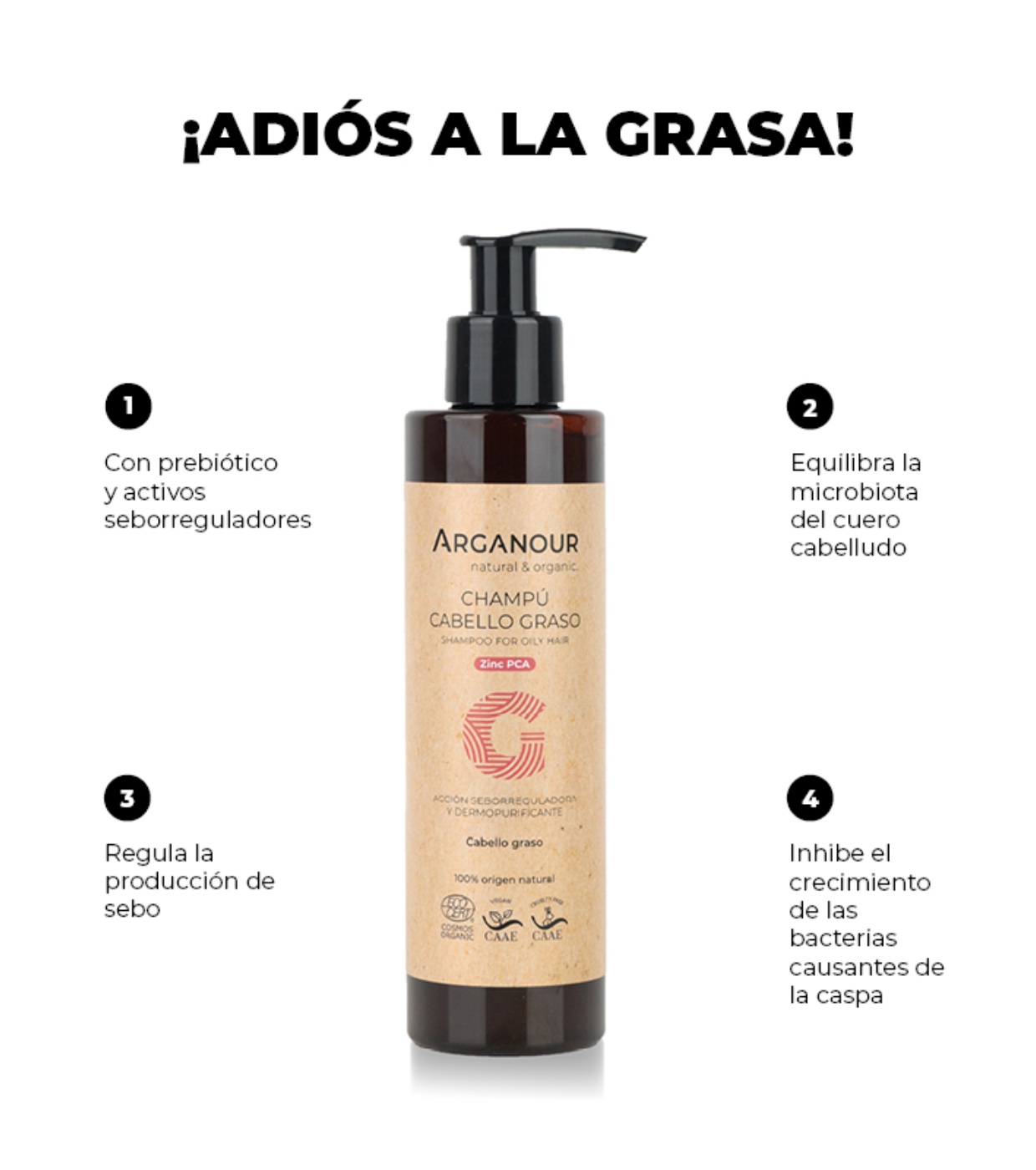 Arganour - Shampoo purificante - Cabelos oleosos