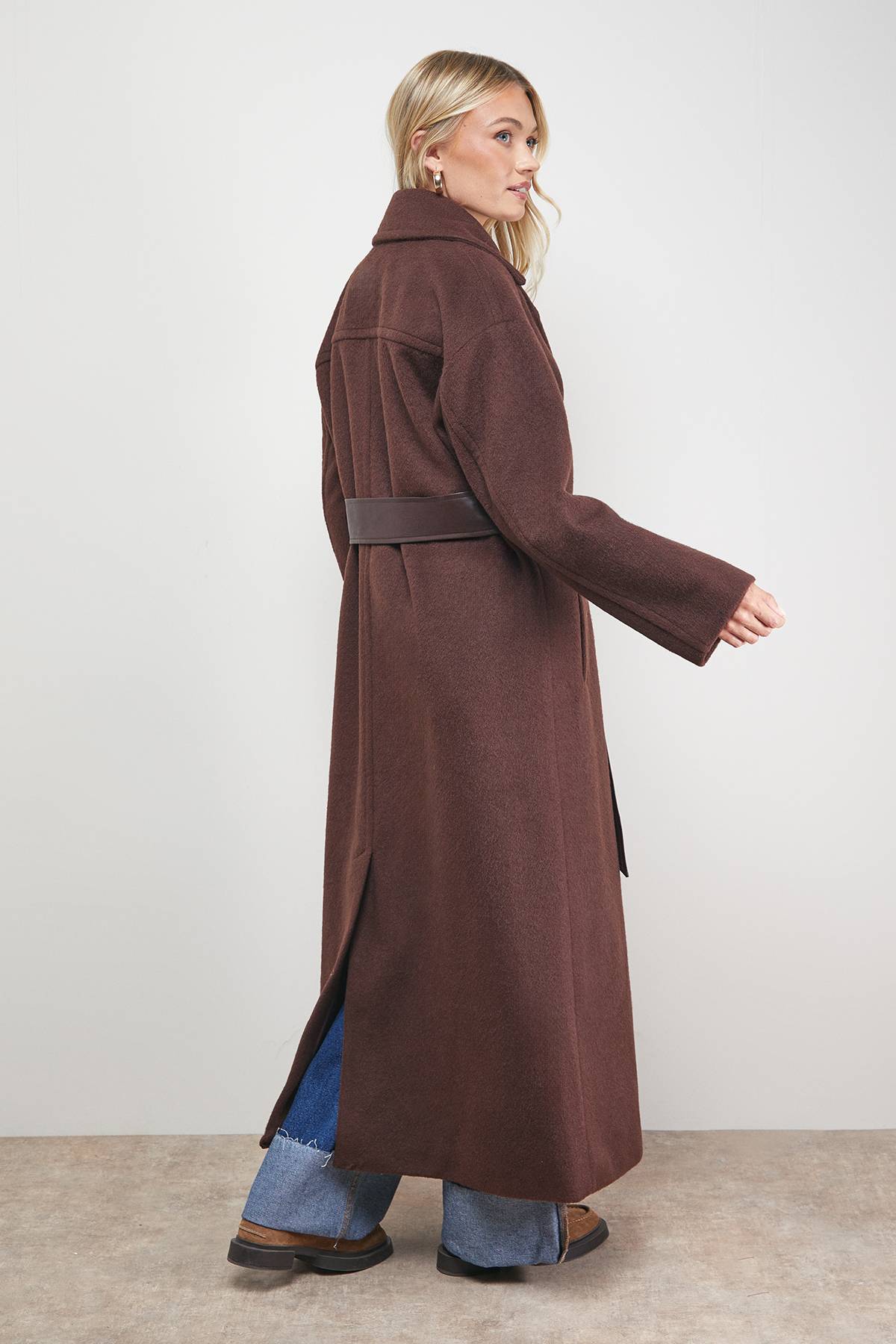 Oasis Manteau Maxi Ceinturé Décontracté