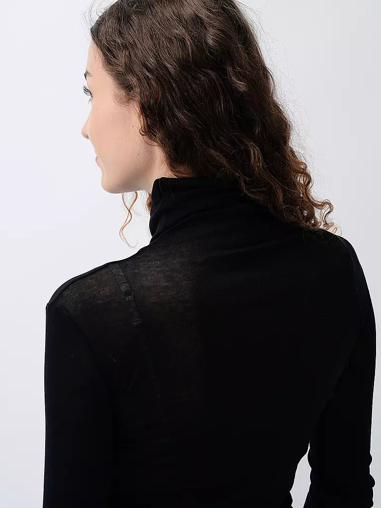 AMERICAN VINTAGE Rollkragenpullover MASSACHUSETTS schwarz
