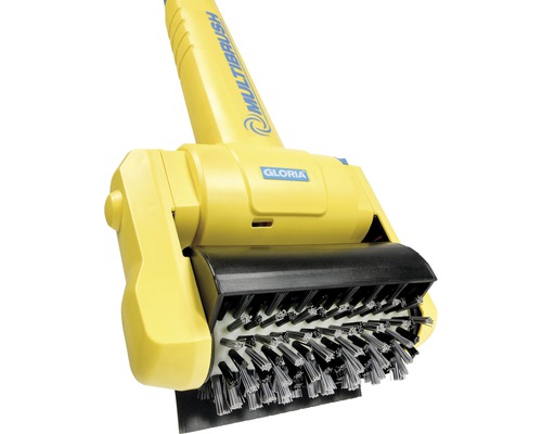 GLORIA MultiBrush speedcontrol - multifunctionele elektrische borstel 230V, voor terrasreiniging, onkruidbestrijding, gazononderhoud, incl. zachte steenborstel en voegenborstel