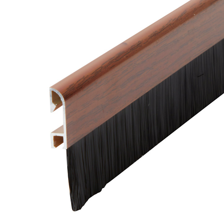 Bas de porte sol alu brossé Diall effet bois L.100 cm