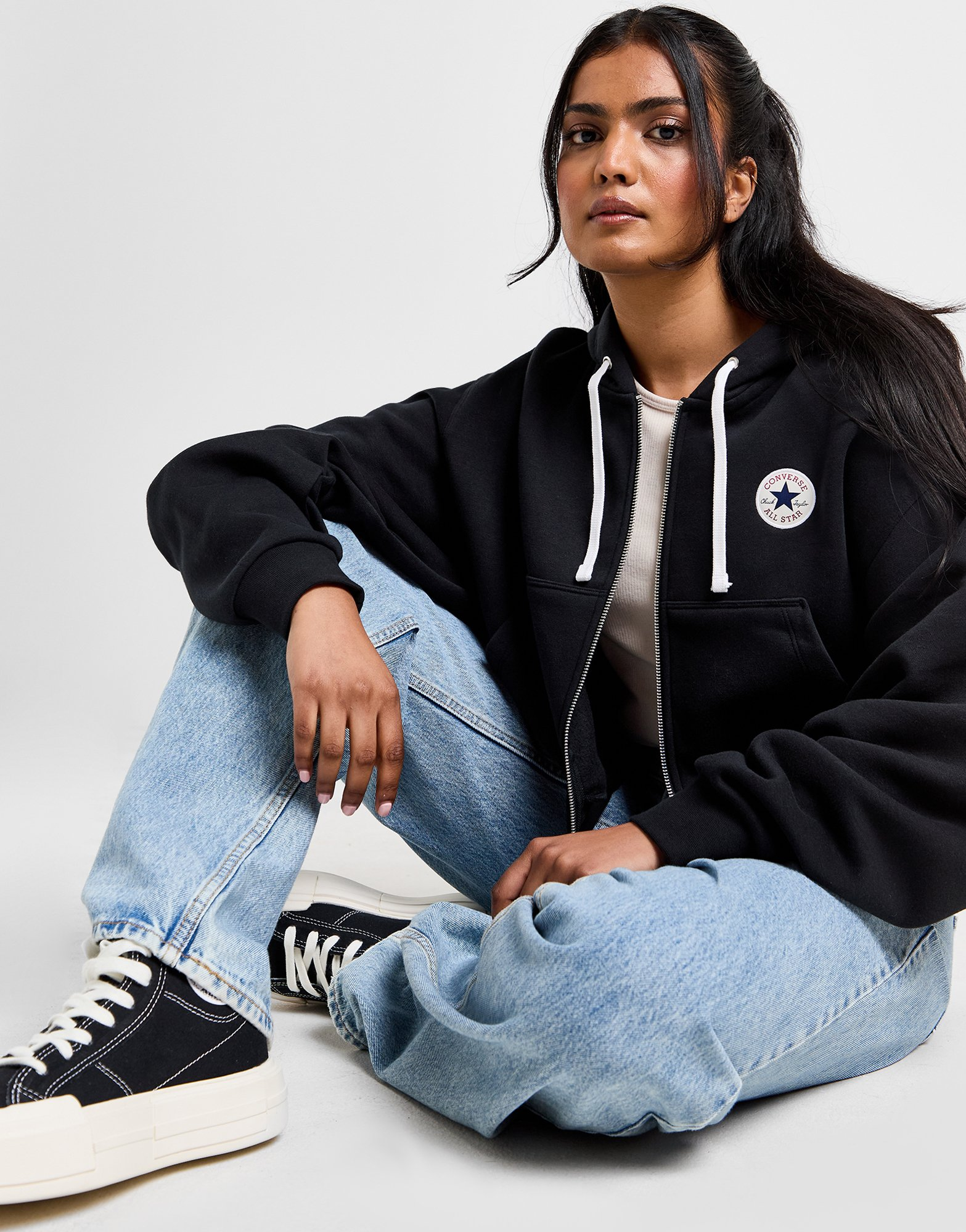 Converse Sweat à Capuche Zippé Retro Chuck Taylor Femme