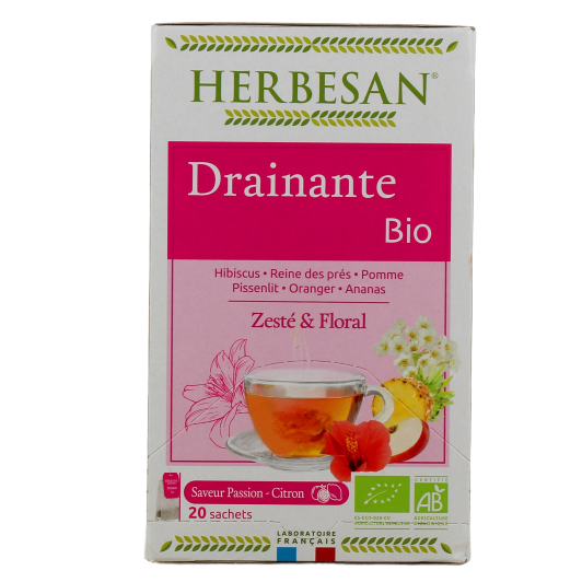 Herbesan infusion bio Drainante - Tisane pour le drainage de l'eau