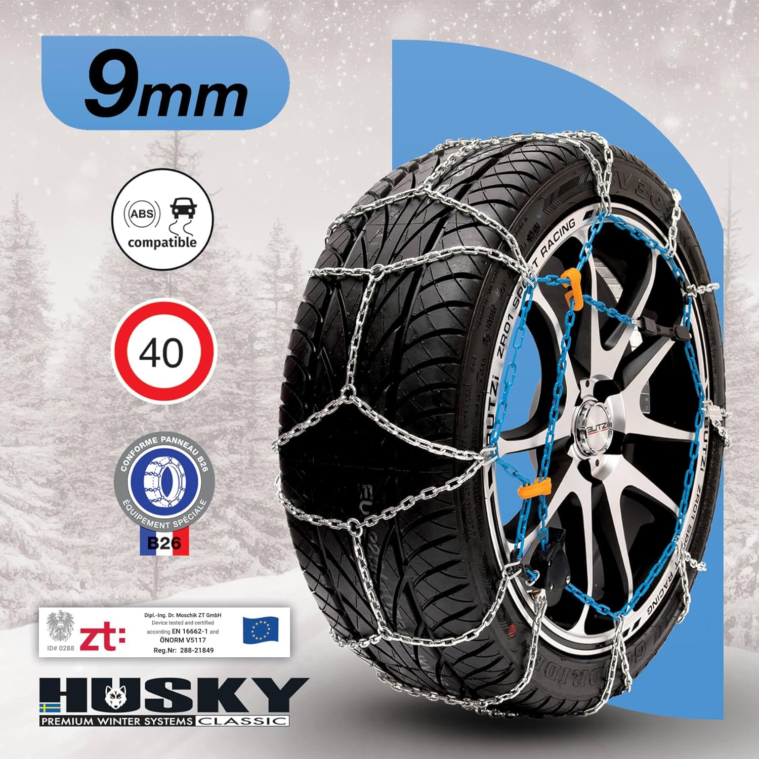 Husky Butzi 80 sneeuwketting - set van 2