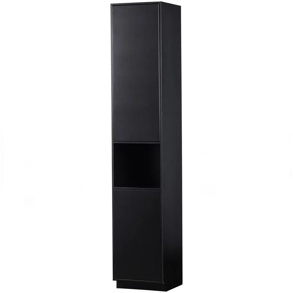 WOOOD Finca Opbergkast - Zwart - 210x39,5x40